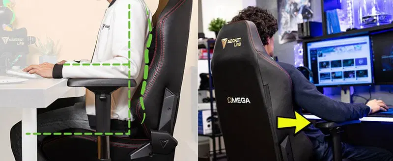 cadeira gamer ajustes ergonômicos